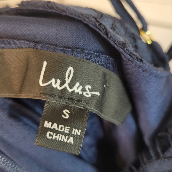 Flirting with Desire Navy Blue Lace Bodycon Dress NWOT Size Small - Picture 11 of 11